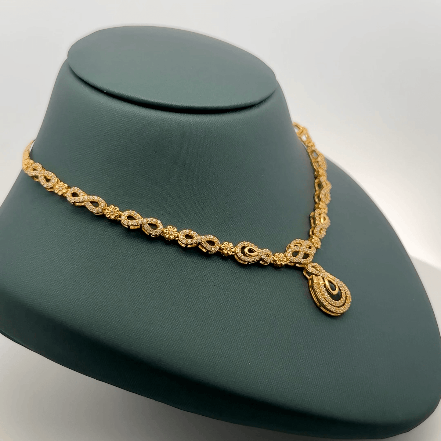 Gold Plated Necklace with earrings