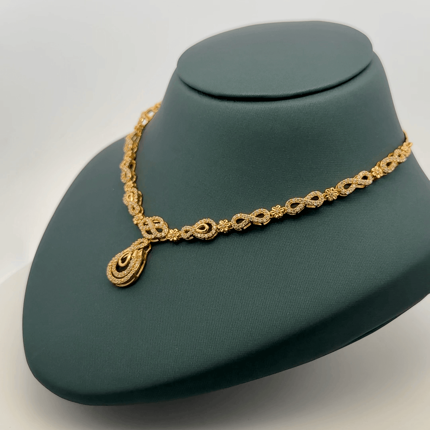 Gold Plated Necklace with earrings