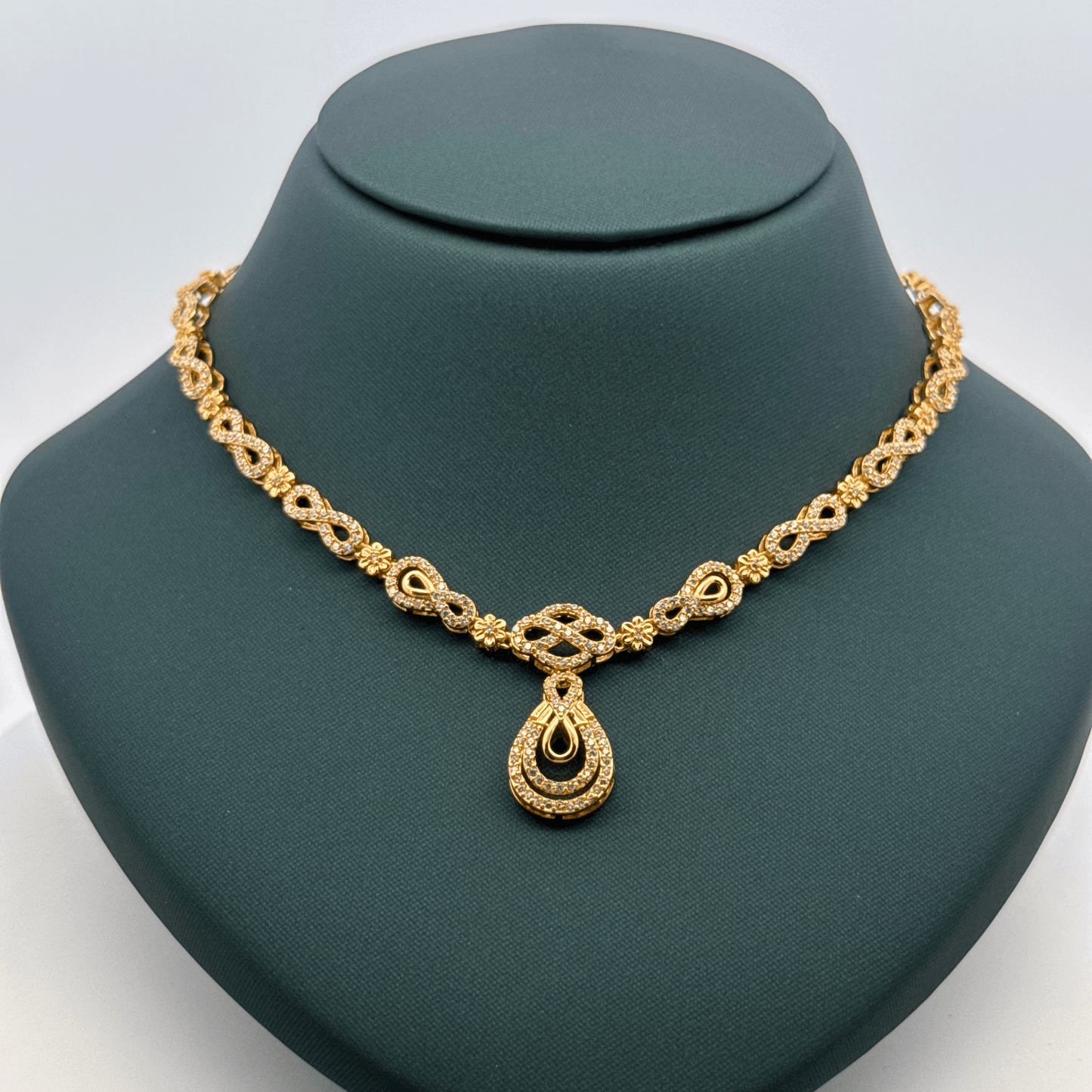 Gold Plated Necklace with earrings