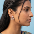 Open Heart drop Earrings