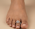 Geometric Rhombus Toe Rings