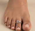 Two-Tone Dual-Band Bypass Toe Rings