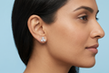 Three Petal Flower Stud Earrings
