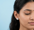 Crystal Round Halo Earrings