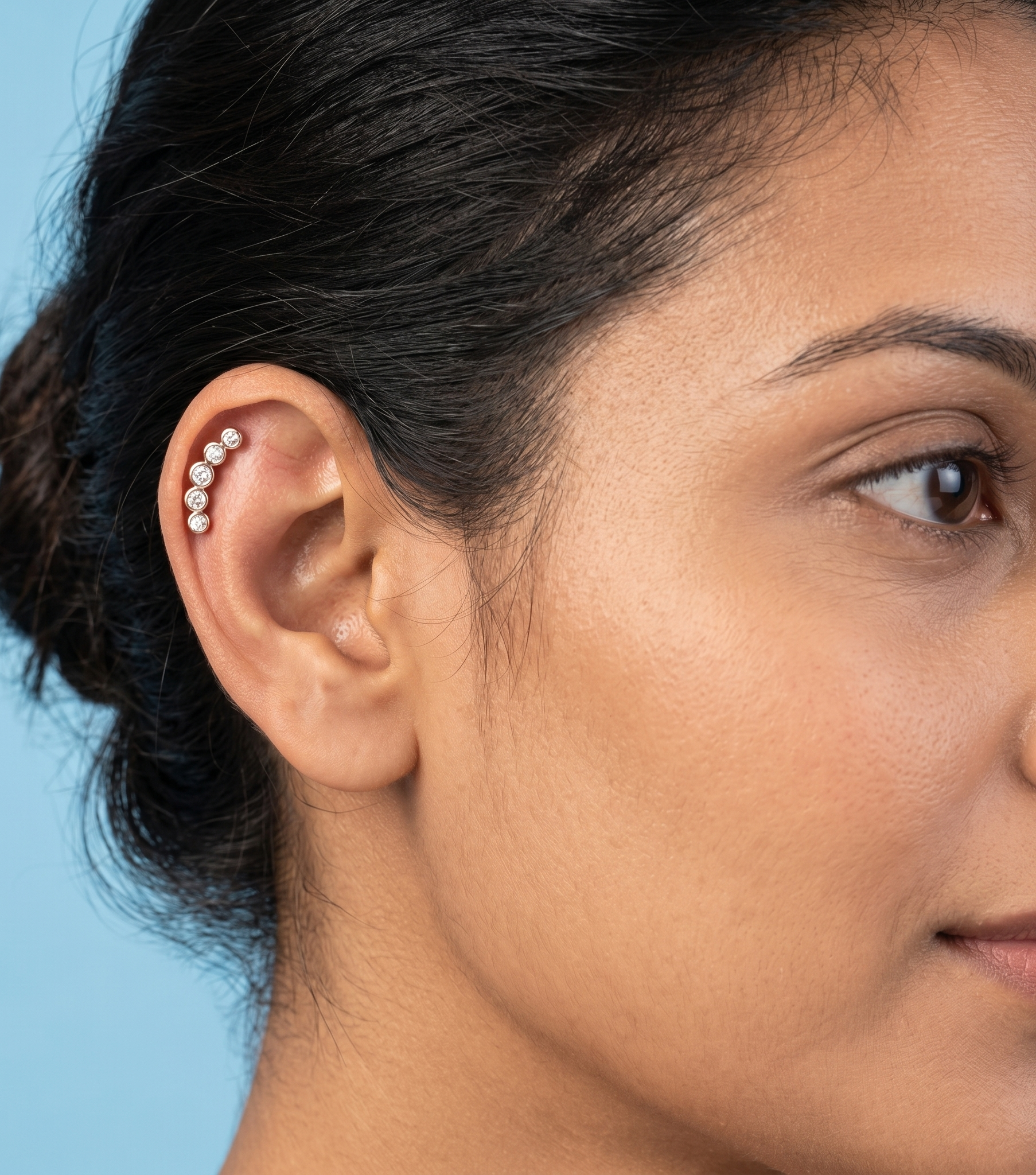 Rosegold Stone Second Stud