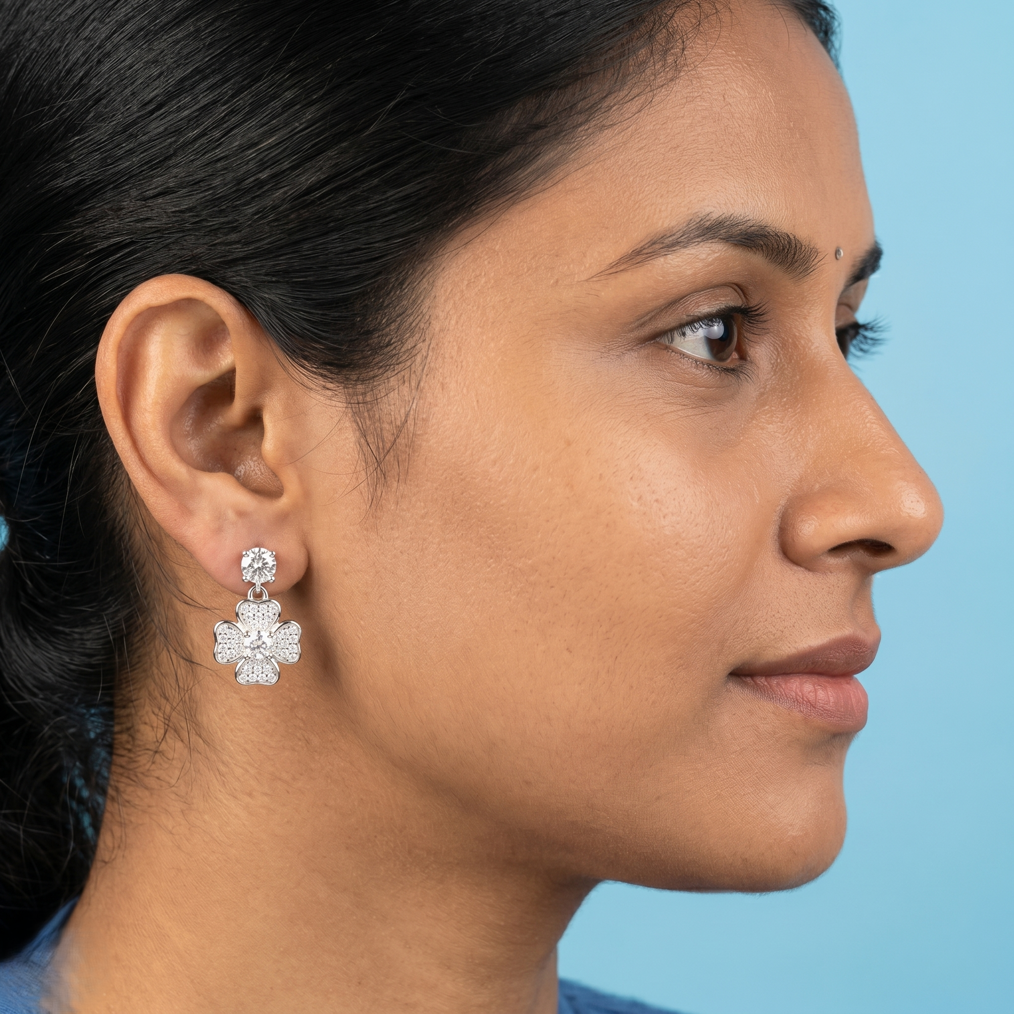 The Minimalist Clover Drops earrings