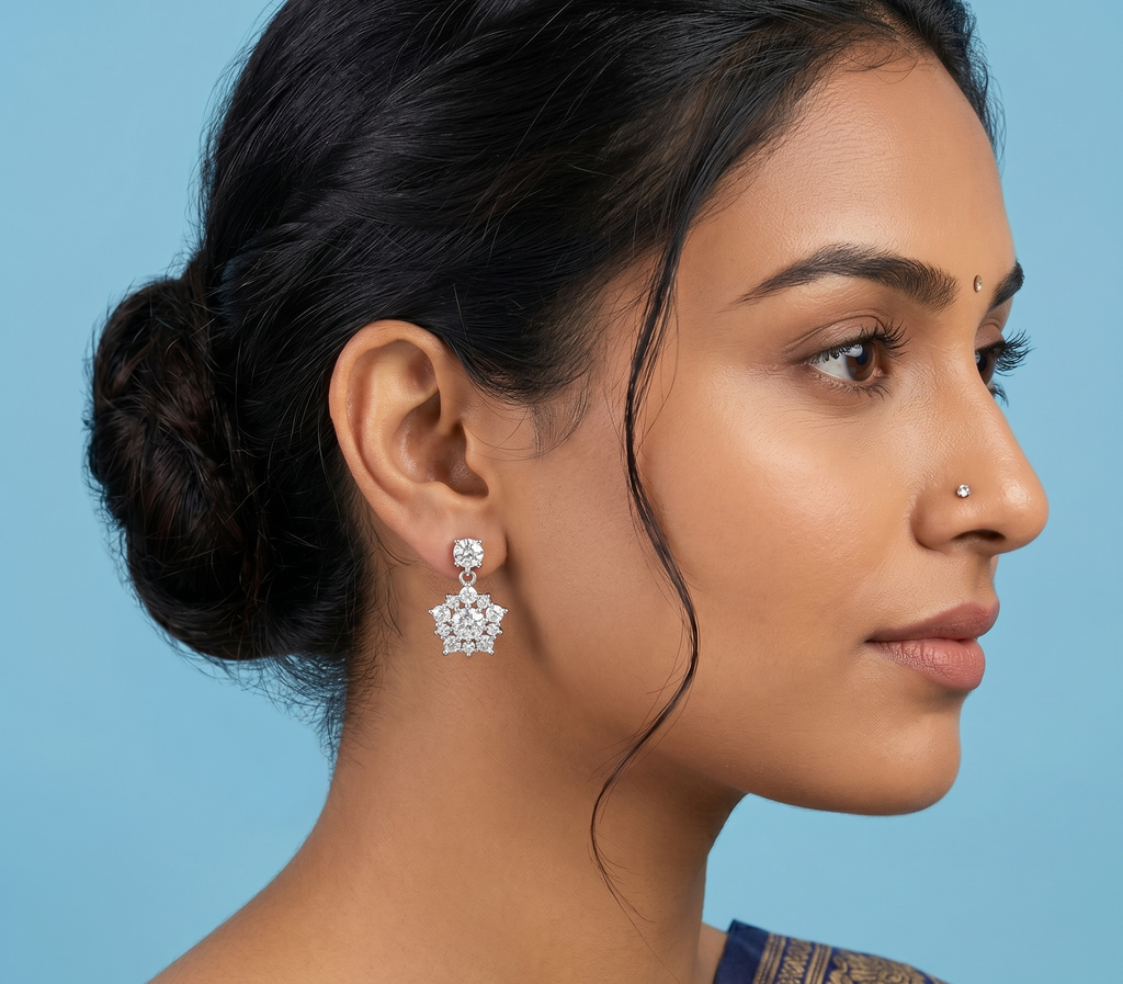 Starburst Cluster Drop Earrings