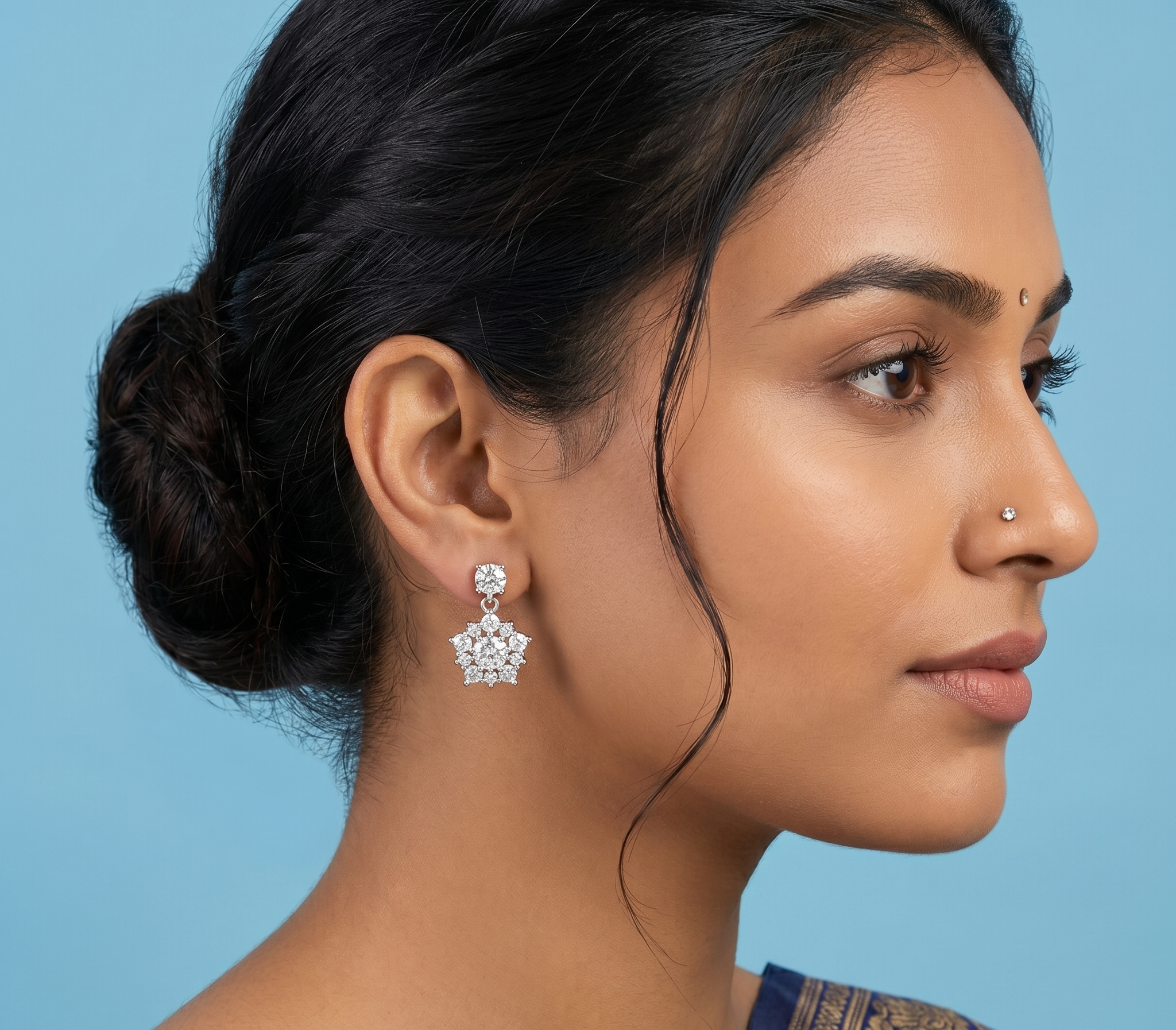 Starburst Cluster Drop Earrings