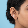 Rosegold Leaf Second Stud