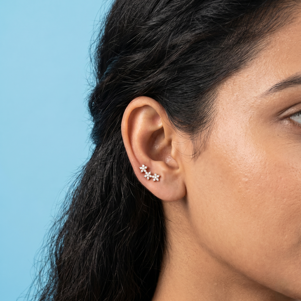 Rosegold 5 Stone Second Stud
