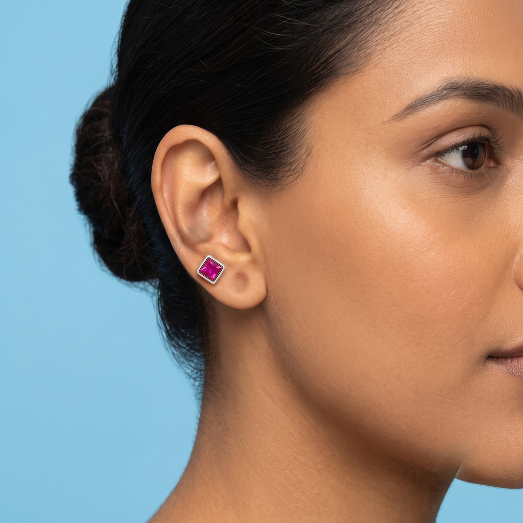 Pink Stone Stud
