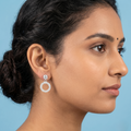 Open Circle Drop Earrings