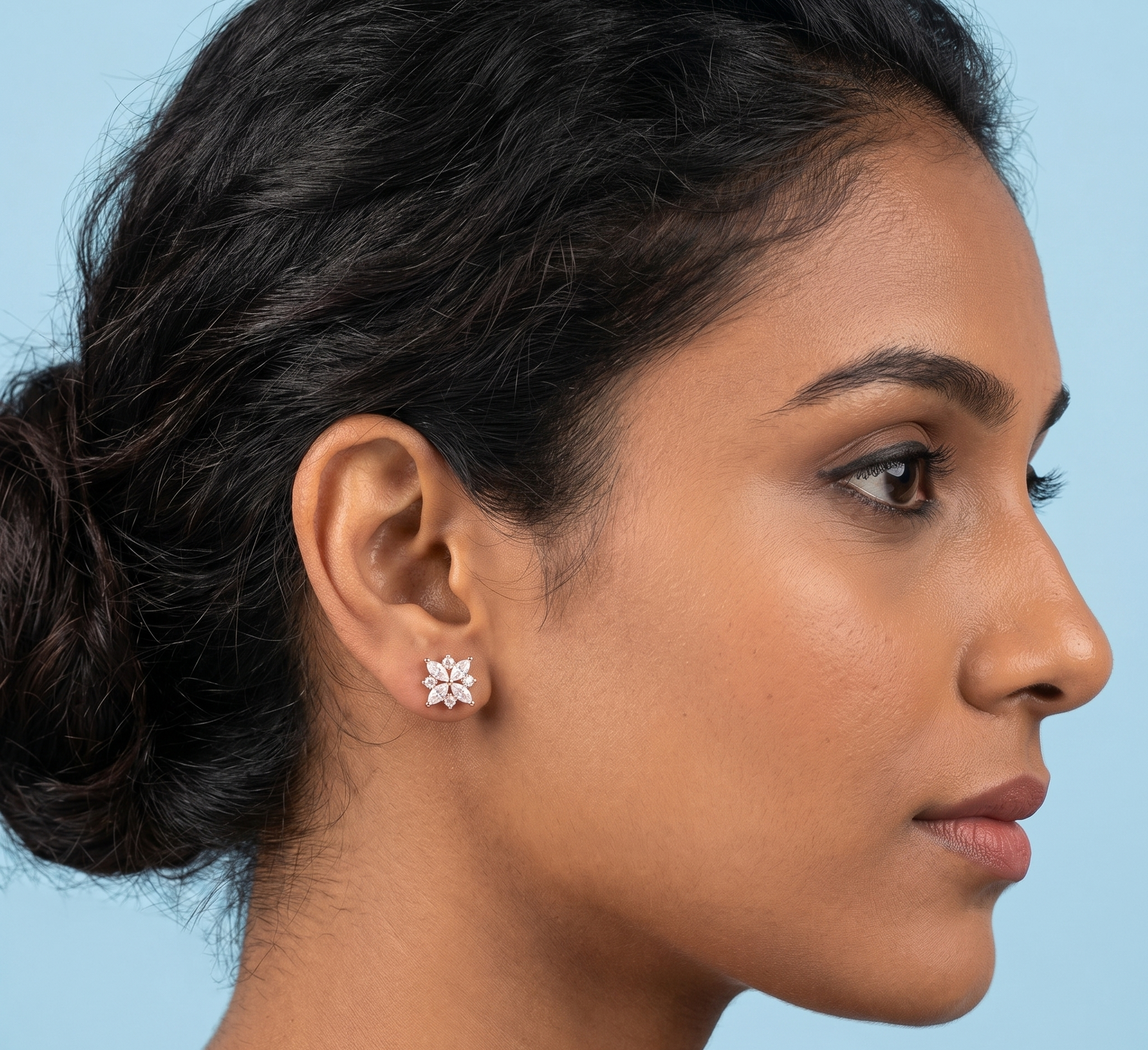 Dainty Rose Gold Starburst Earrings