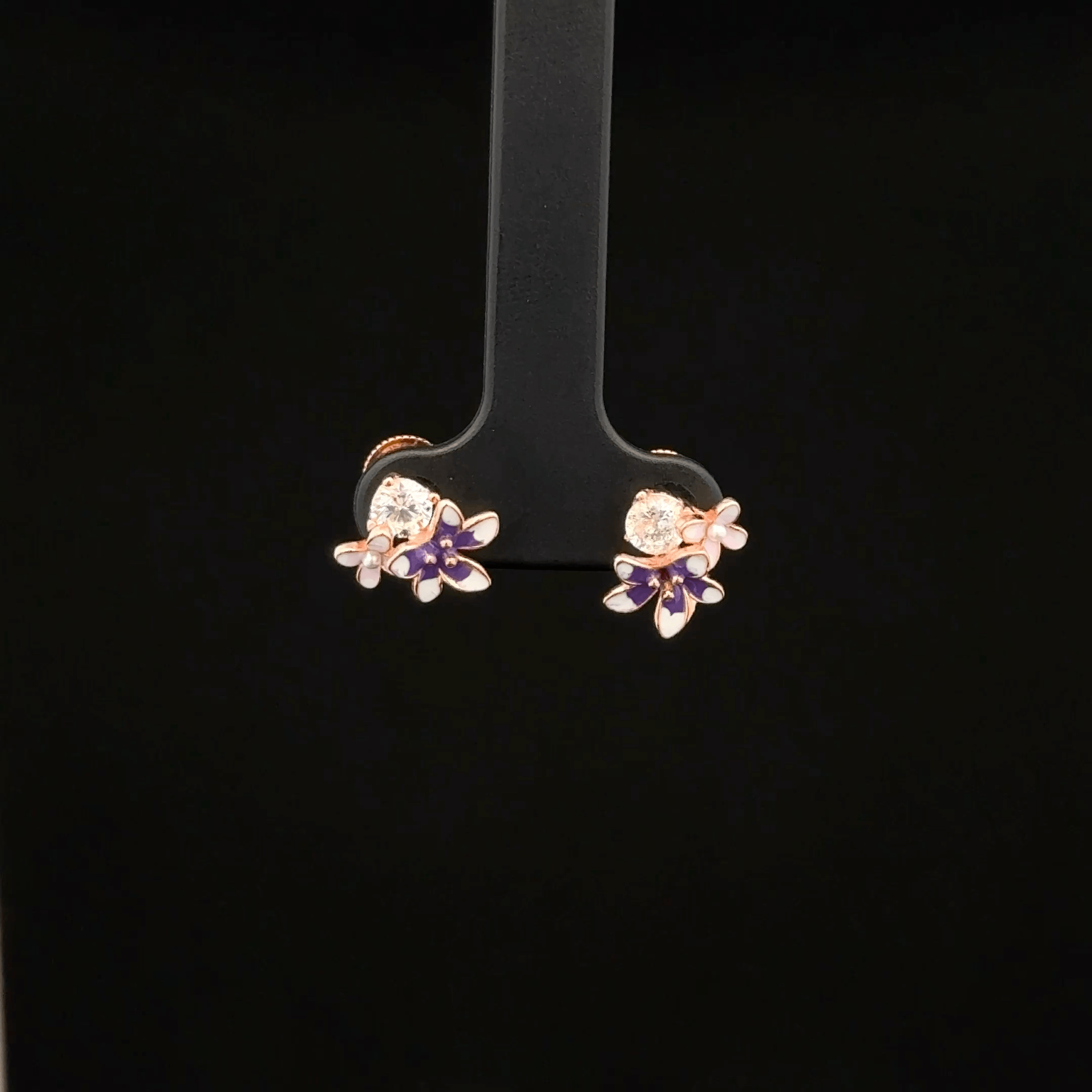 Rose Gold Botanical Earrings