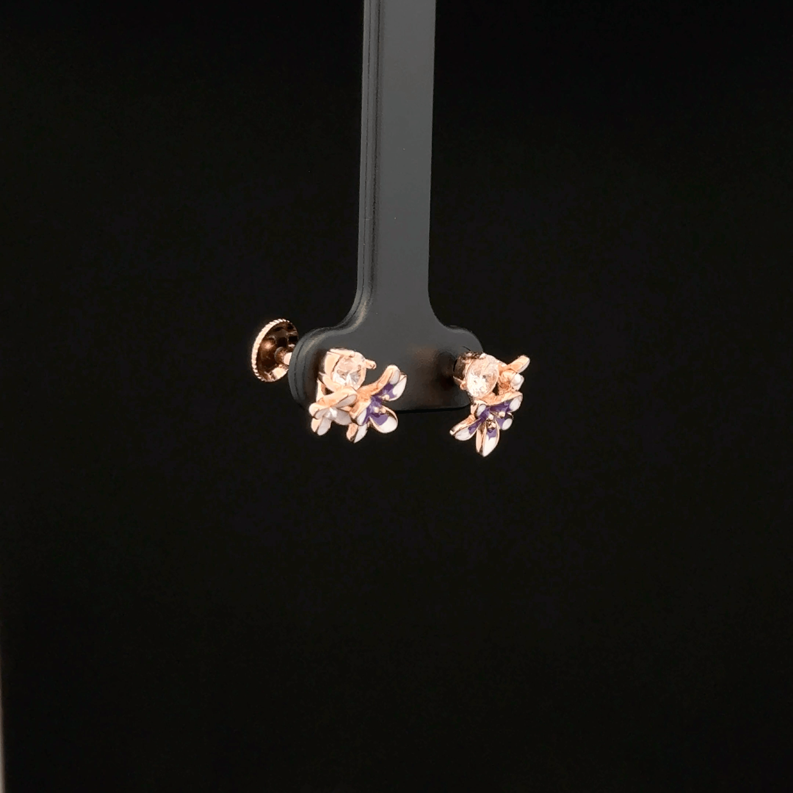 Rose Gold Botanical Earrings