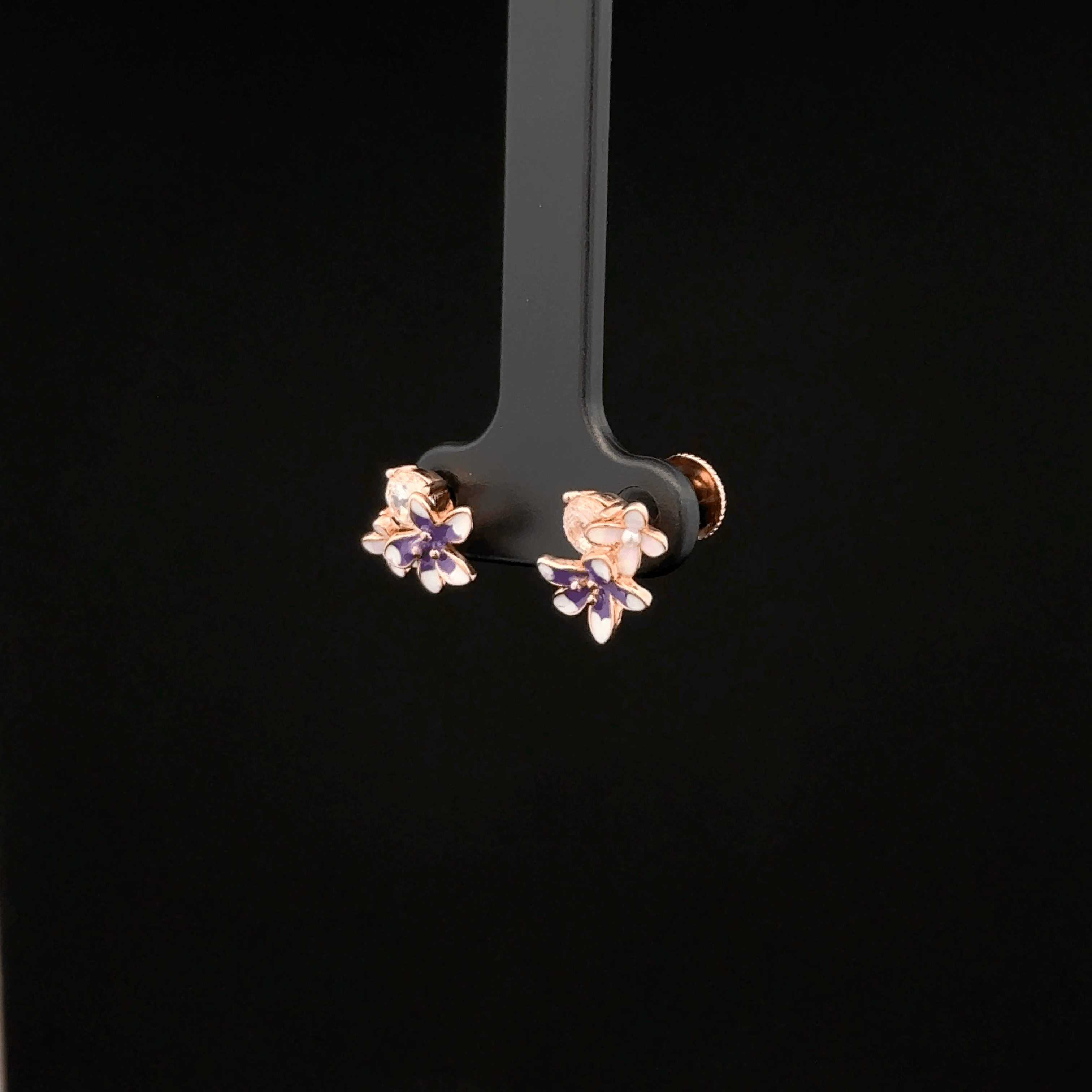 Rose Gold Botanical Earrings