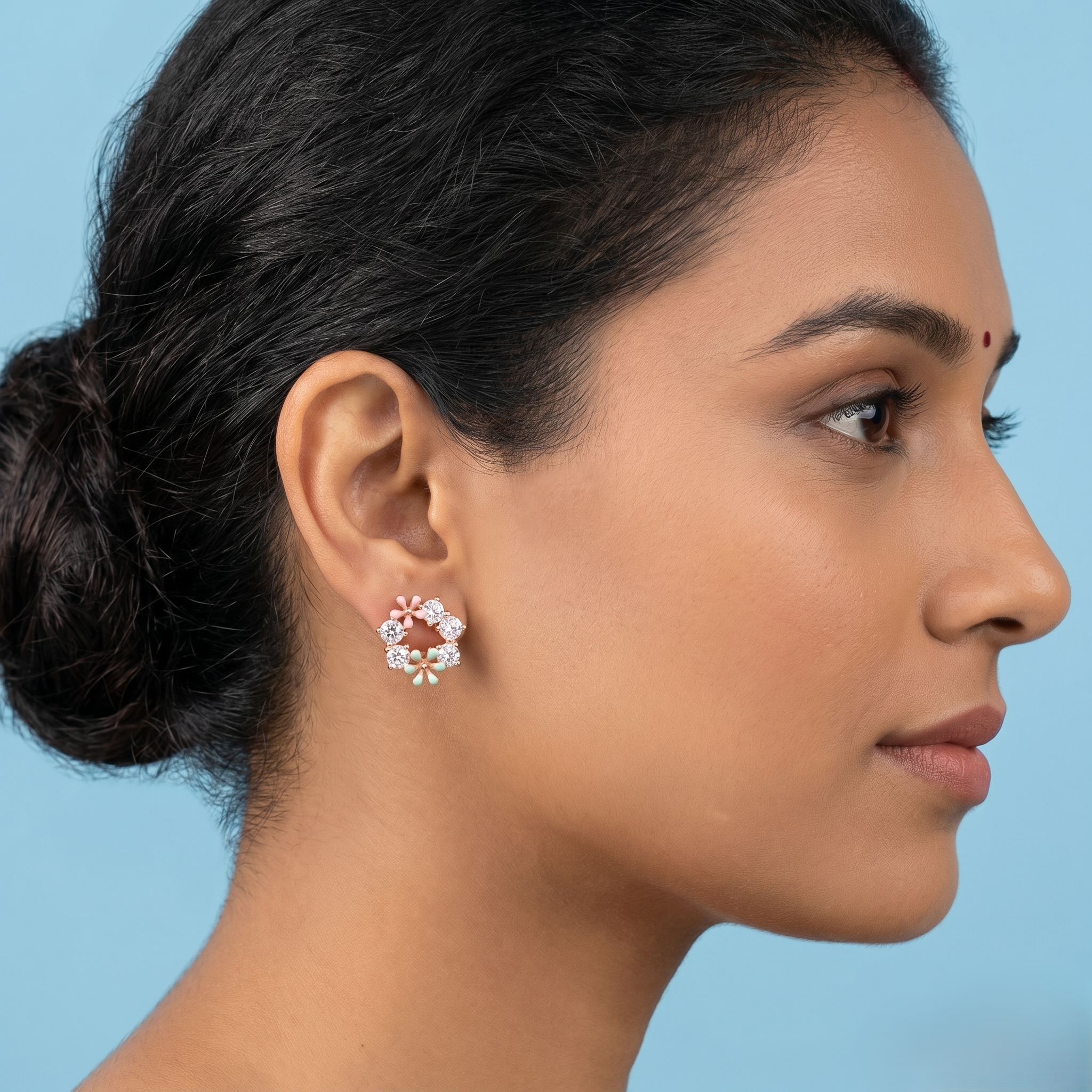 Rose Gold Garden Sparkle Earrings