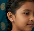Satdani White Center Stone Earrings