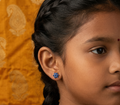 Satdani Blue Center Stone Earrings