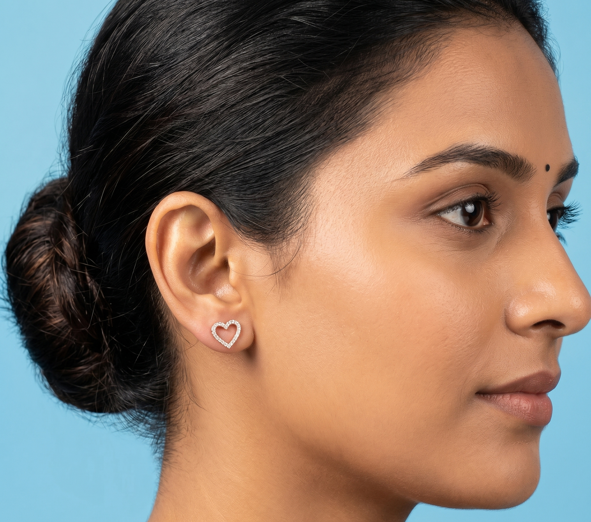 Rose gold Heart shape earrings
