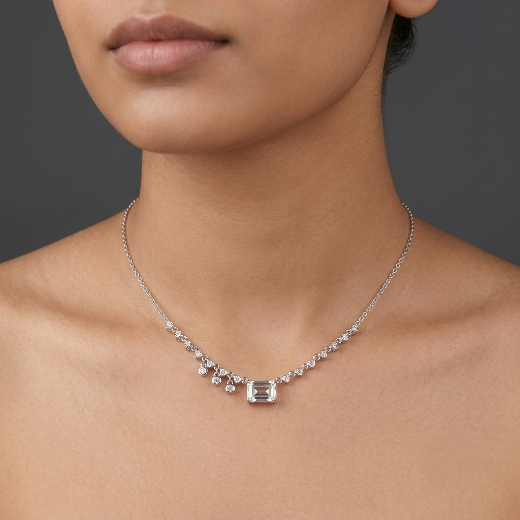 Rectangular clear stone