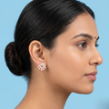 Rose gold Pearl Spray Earrings