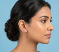 Rose Gold Pink Pear earrings