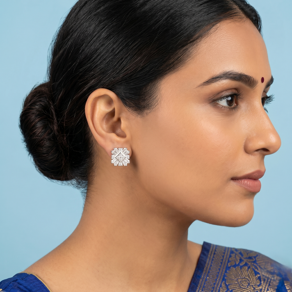 The Square Mosaic Starburst earrings