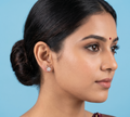 Rose gold star shape earrings