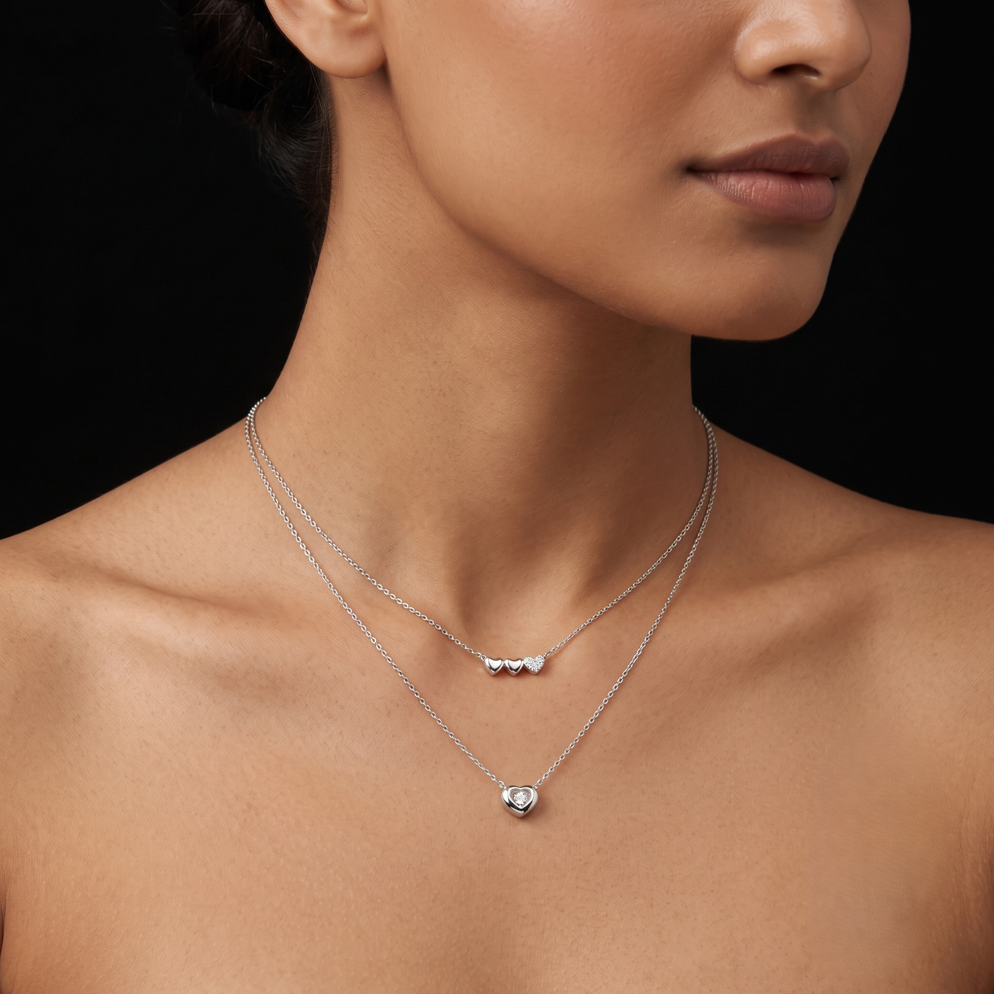 Three small heart chain