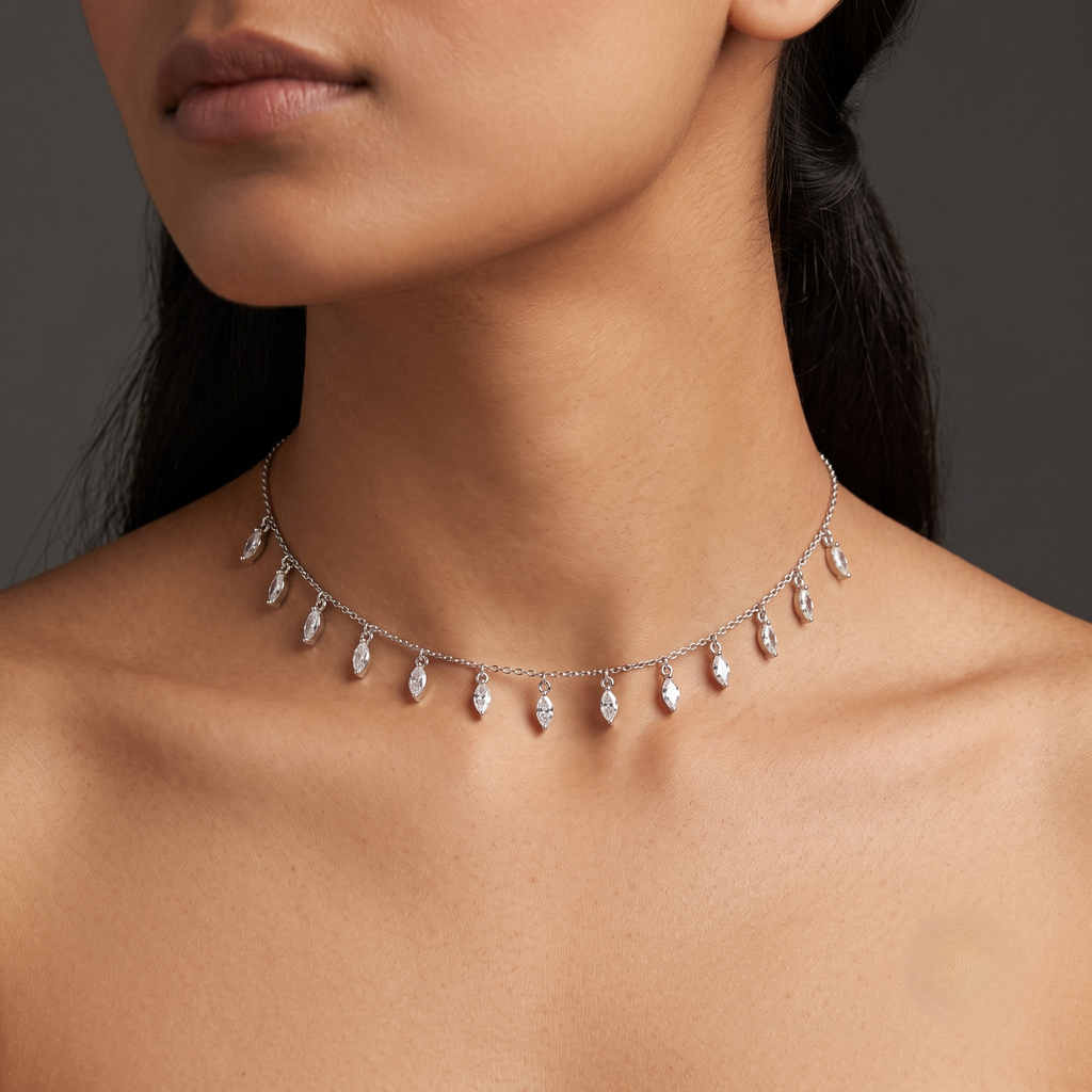 Dangling teardrop chain