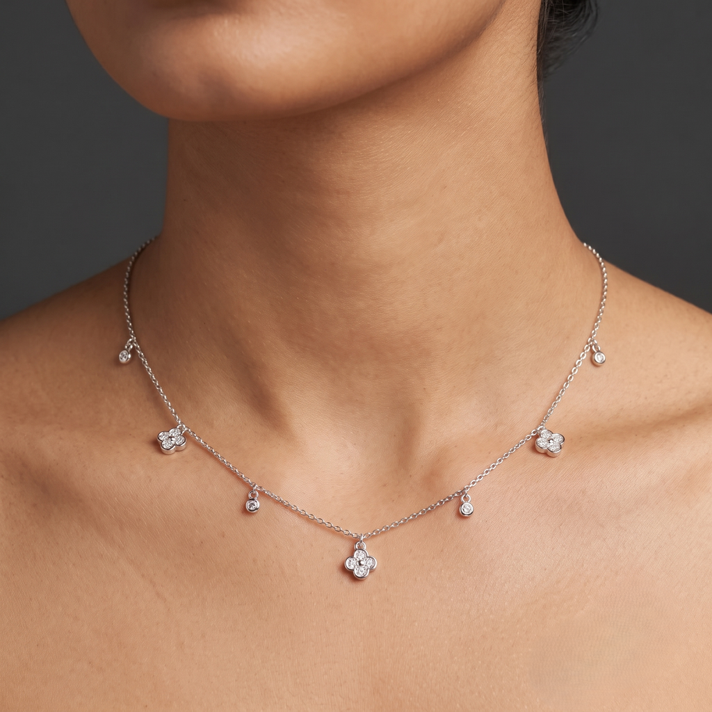 Flower charm chain