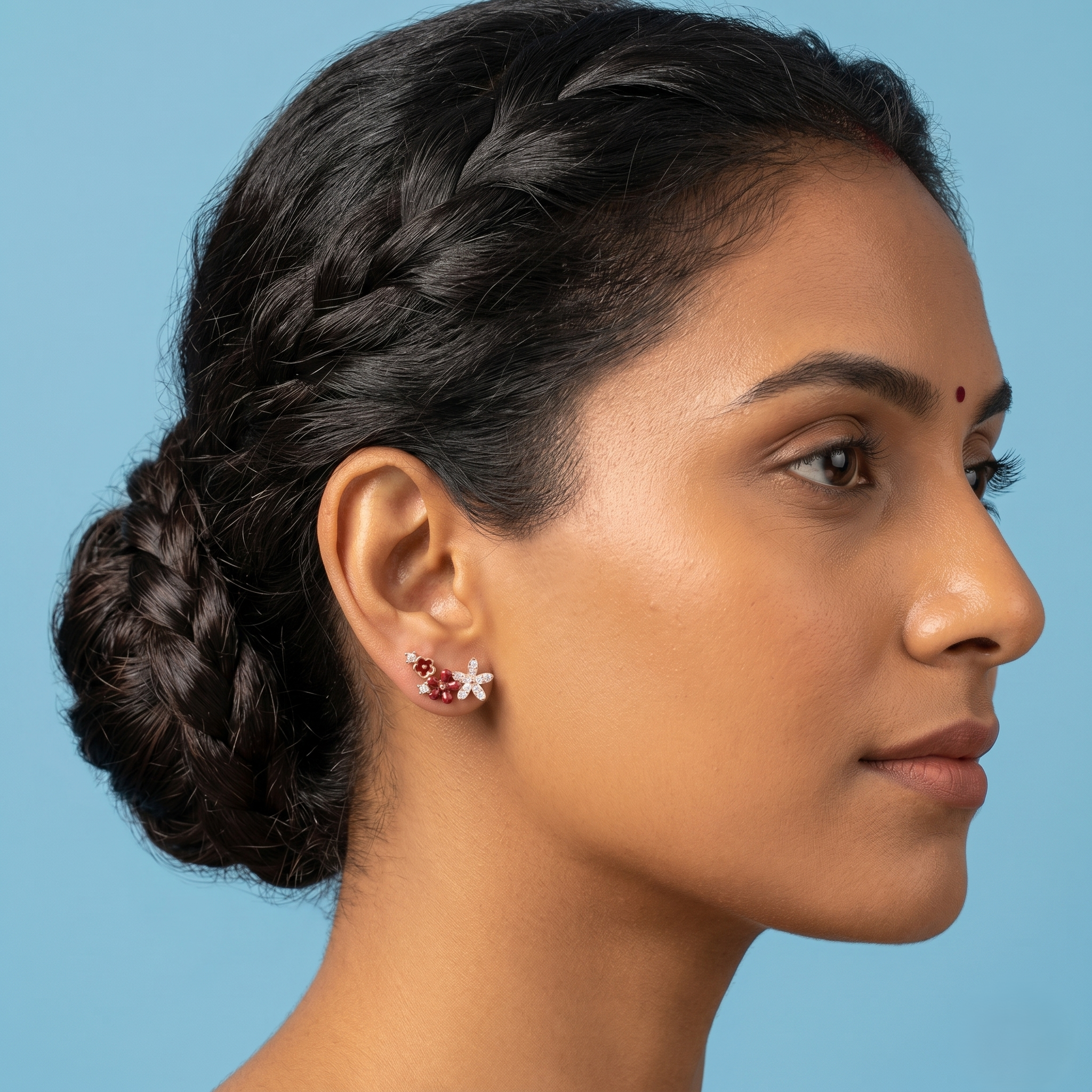 Rose gold Flower Earrings
