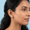 Rose Gold Pink Bud Earrings