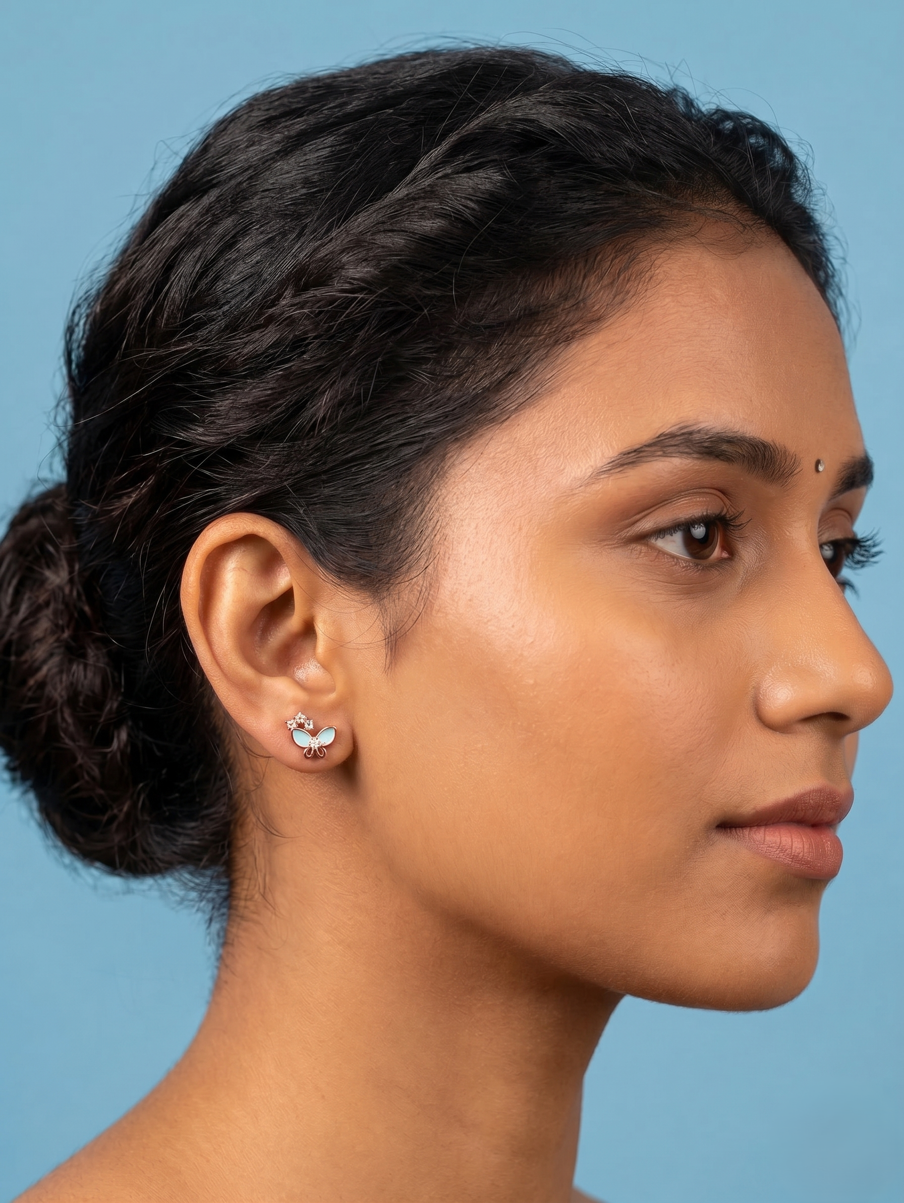Rose gold Butterfly Earrings