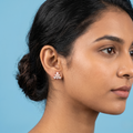 Rose gold Flower Earrings