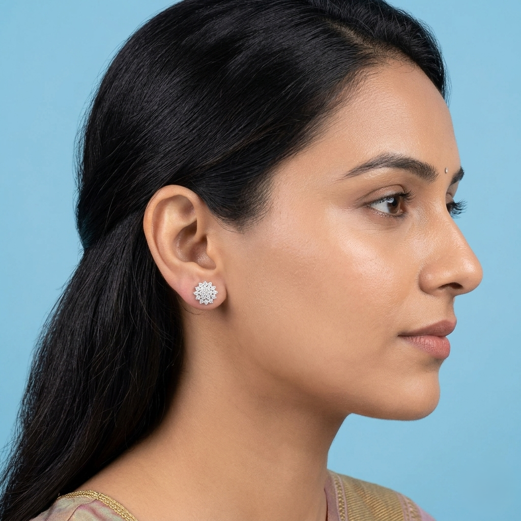 Imperial Argent Blooms earrings