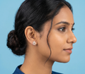 Rose Gold Textured Halo earrings