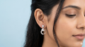 Butterfly with circle hanging Earrings