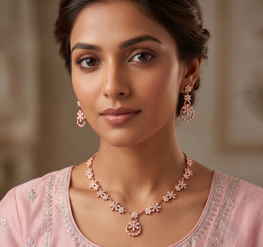Sparkle Flower Necklace