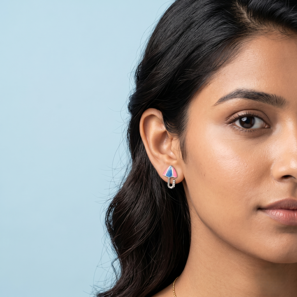 Enamel Umbrella Stud Earrings