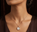 The Lunar Pearl Coin rose gold chain Pendant