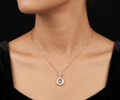 Mother of Pearl Teardrop rose gold chain pendant