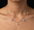 Rose gold The Pastel Prism Dangle chain pendant