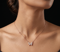 Butterfly rose gold chain pendant
