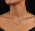 Infinity rose gold chain pendant