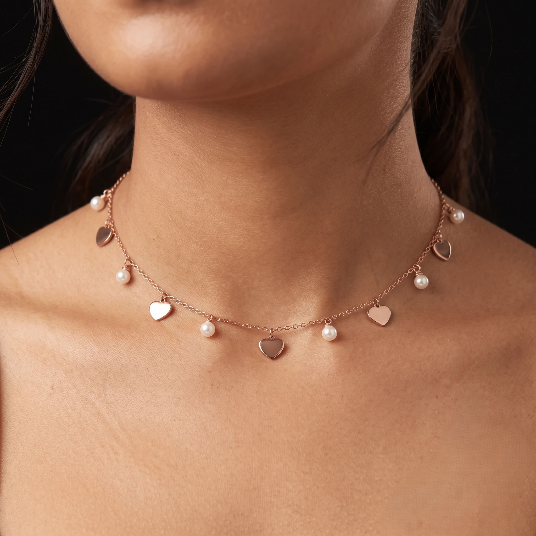 Pearl and Heart charm