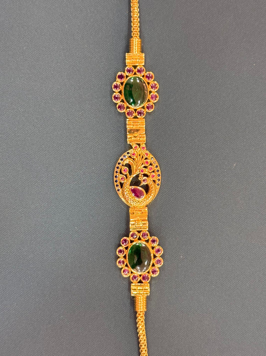 Green Peacock Thali Kodi