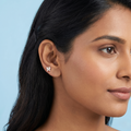 Rose gold Butterfly second stud