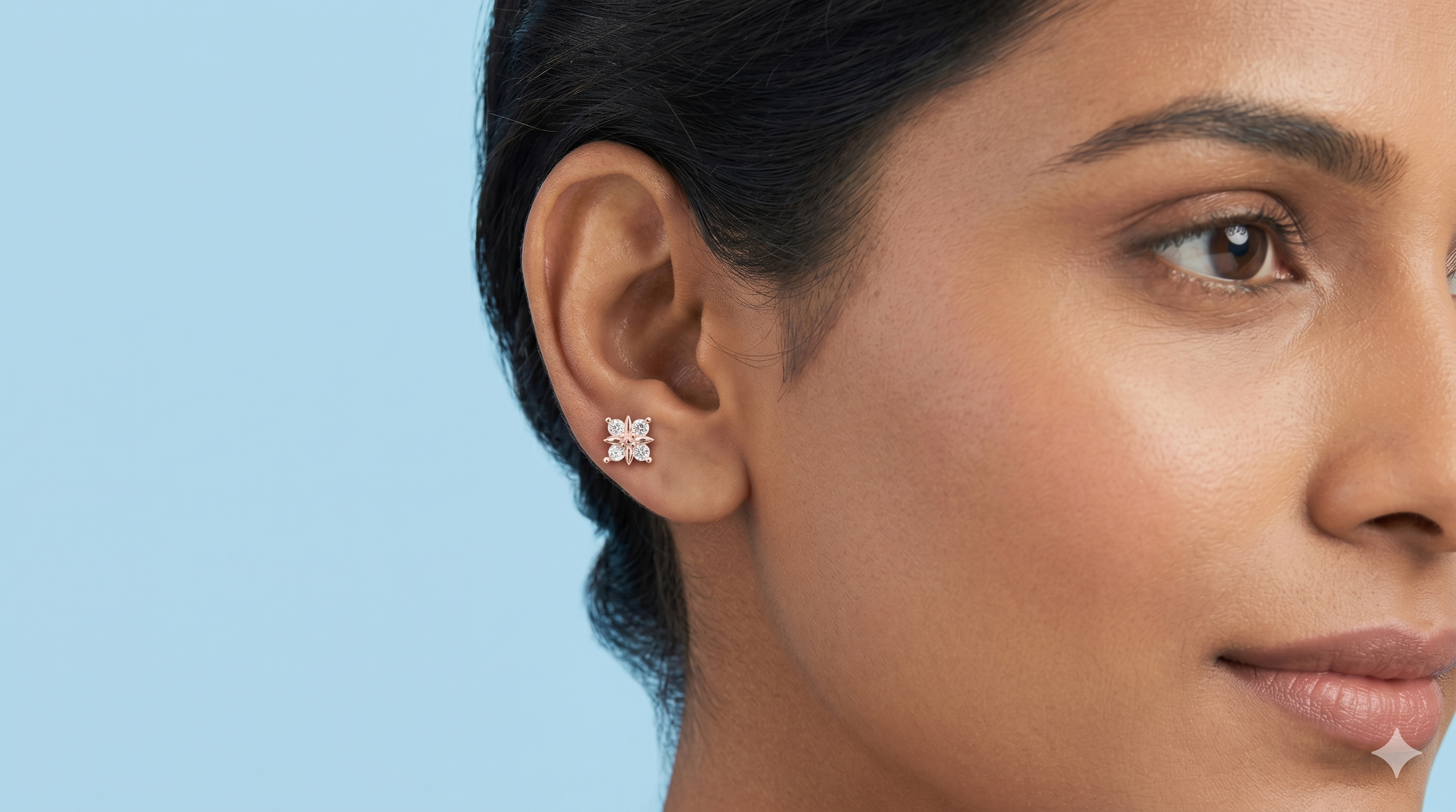 Rosegold Square Second Stud